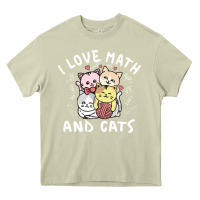 Mossy i love math and cats mountain heart mathematics lover gifts cute and f Heavy Core Tee - linhVisuals