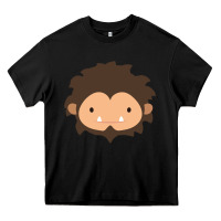 Black Sneaky Sasquatch Big Head Heavy Core Tee - linhVisuals