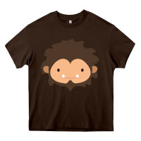 Chocolate Brown Sneaky Sasquatch Big Head Heavy Core Tee - linhVisuals