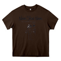 Chocolate Brown Never SHOUT Never Heavy Core Tee - linhVisuals