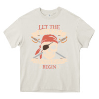 Cream let the pirate shenanigans begin skull vintage pirate skeleton hallowe Heavy Core Tee - linhVisuals