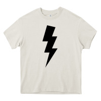 Cream lightning bolt Heavy Core Tee - linhVisuals
