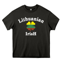 Asphalt lucky lithuanian irish flag shamrock leaf st patricks day Heavy Core Tee - linhVisuals