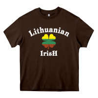 Chocolate Brown lucky lithuanian irish flag shamrock leaf st patricks day Heavy Core Tee - linhVisuals