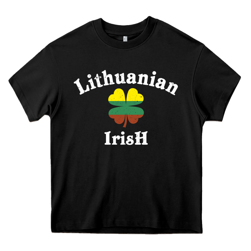Lucky Lithuanian Irish Flag Shamrock Leaf St Patricks Day Heavy Core Tee by linhVisuals | Teevron