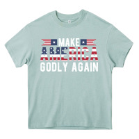 Arona make america godly again american flag letters christian quote Heavy Core Tee - linhVisuals