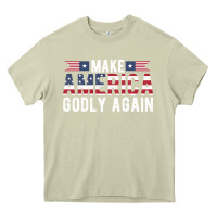Mossy make america godly again american flag letters christian quote Heavy Core Tee - linhVisuals