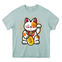 Arona maneki neko lucky cat money feline japanese good luck charm kitten gif Heavy Core Tee - linhVisuals