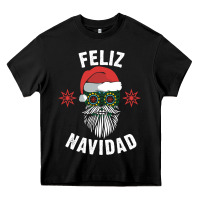 Black mexican christmas sugar skull feliz navidad spanish speaking xmas gift Heavy Core Tee - linhVisuals