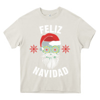 Cream mexican christmas sugar skull feliz navidad spanish speaking xmas gift Heavy Core Tee - linhVisuals