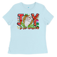 Baby Blue joy to the world Ladies Tee - CowhideDigitalArt