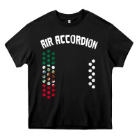 Black mexican flag air accordion music instrument lover gift Heavy Core Tee - linhVisuals