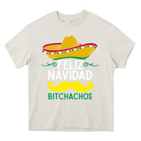 Cream mexicans say feliz navidad bitchahos funny merry christmas sombrero Heavy Core Tee - linhVisuals