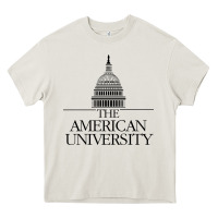 Cream american university Heavy Core Tee - linhVisuals
