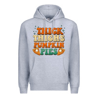 Heather Grey thick thighs pumpkin pies Premium Hoodie - BarkalooDesign