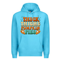 Ocean Blue thick thighs pumpkin pies Premium Hoodie - BarkalooDesign