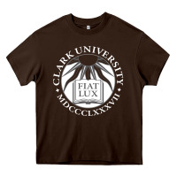 Chocolate Brown clark university Heavy Core Tee - linhVisuals