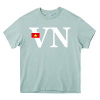 Arona Vietnam Flag and Country Initials Heavy Core Tee - linhVisuals
