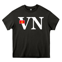 Vietnam Flag And Country Initials Heavy Core Tee | Teevron