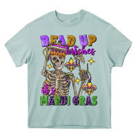 Arona Bead up bitches it's Mardi Gras skeleton Heavy Core Tee - FaDigitalArtStudio