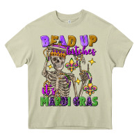 Mossy Bead up bitches it's Mardi Gras skeleton Heavy Core Tee - FaDigitalArtStudio