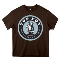 Chocolate Brown top pot doughnuts Heavy Core Tee - linhVisuals