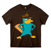 Chocolate Brown phineas and ferb, agent p, perry the platypus Heavy Core Tee - linhVisuals