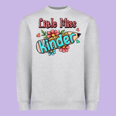 Little Miss Kindergarten Heavyweight Sweatshirt Designed By Ranaportraitstore