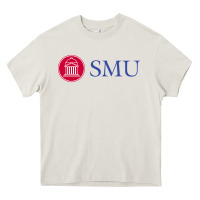 Cream The southern methodist university Heavy Core Tee - linhVisuals