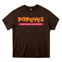 Chocolate Brown popeyes louisiana kitchen Heavy Core Tee - linhVisuals