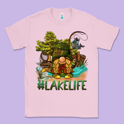 Lake Life Gnome Classic Tee Designed By Barkaloodesign