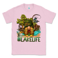 Bubblegum Pink lake life gnome Classic Tee - BarkalooDesign