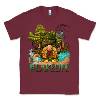 Burgundy lake life gnome Classic Tee - BarkalooDesign