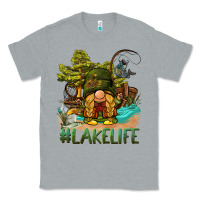 Heather Grey lake life gnome Classic Tee - BarkalooDesign