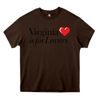 Chocolate Brown Virginia Is For Lovers Heavy Core Tee - linhVisuals