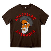 Chocolate Brown Ayatollah Assahola Heavy Core Tee - linhVisuals