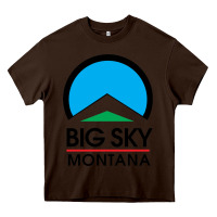 Chocolate Brown Big Sky Montana Champion Heavy Core Tee - linhVisuals
