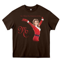 Chocolate Brown Mariah Carey Merry Christmas vintage retro Heavy Core Tee - linhVisuals