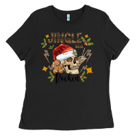 Black jingle bell rock black Ladies Tee - CowhideDigitalArt