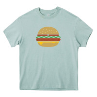Arona vintage burger print Heavy Core Tee - linhVisuals