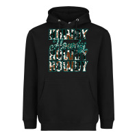 Black Howdy Cowhide Turquoise Heavyweight Hoodie - Jasminsmagicworld