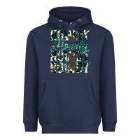 Navy Howdy Cowhide Turquoise Heavyweight Hoodie - Jasminsmagicworld