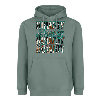Sage Howdy Cowhide Turquoise Heavyweight Hoodie - Jasminsmagicworld