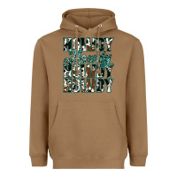 Toasted Coconut Howdy Cowhide Turquoise Heavyweight Hoodie - Jasminsmagicworld