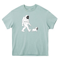 Arona walking the dog astronaut Heavy Core Tee - linhVisuals
