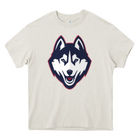 Cream wolf head tshirt Heavy Core Tee - linhVisuals