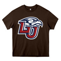 Chocolate Brown liberty flames Heavy Core Tee - linhVisuals