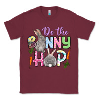 Burgundy Do the bunny hop Easter Classic Tee - OliviaCreatesArt