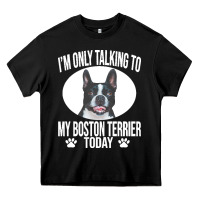 Black boston terrier t  shirtfunny boston terrier dog gift i m only talking Heavy Core Tee - linhVisuals