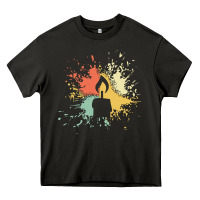 Asphalt candle t  shirt c a n d l e i n k s p l a s h t  shirt Heavy Core Tee - linhVisuals